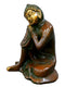 Calm Buddha Resting on Knee Decorative Brass Statue
