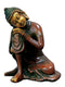 Calm Buddha Resting on Knee Decorative Brass Statue