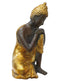 Brass Idol Resting Buddha in Unique Copper Gold Finish (7.75 Inch)