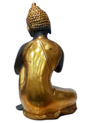Brass Idol Resting Buddha in Unique Copper Gold Finish (7.75 Inch)