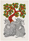 Deer Under Tree - Gond Painting