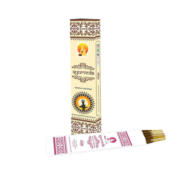 SLM Premium Incense 12 Packets 184 + Ayurveda Masala Sticks