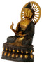 Beautiful Abhaya Mudra Buddha Antiquated Handmade Brass Sculpture Showpiece