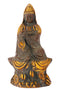 Seated Buddha Bodhisattva Antique Brown Brass Statue