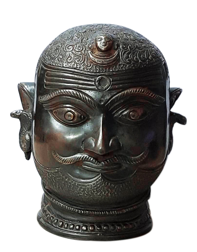 Moustach Lord Shiva Head (Height 6 inch, Width 5.5 inch, Weight 2030 kg)