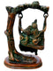 Radha Krishna on a Swing Brass Statue