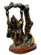 Radha Krishna on a Swing Brass Statue
