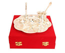 Om Design Pooja Aarti Silver Plated Thali