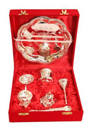 Om Design Pooja Aarti Silver Plated Thali
