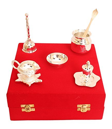 Om Design Pooja Aarti Silver Plated Thali