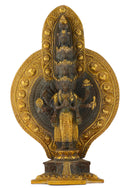 Brass Avalokiteshvara Sculpture With 1000 Arms Statue 14.75"