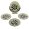 Beautiful Peacock Print Stone Coaster Set of 6