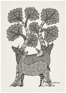Herd Of Deer - Gond Painting