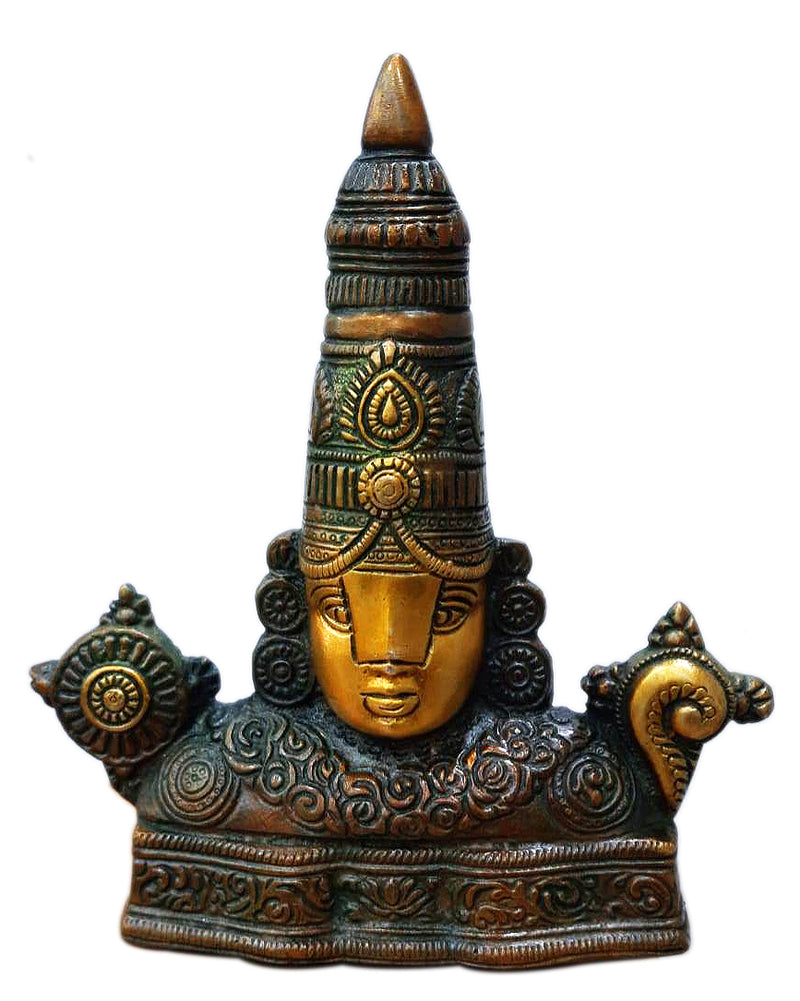 Lord Balaji Venkateswara Brass Wall Plaque