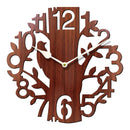 Tree Shape Decorative Wooden Wall Clock
