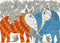 Talking Elephants - Gond Painting