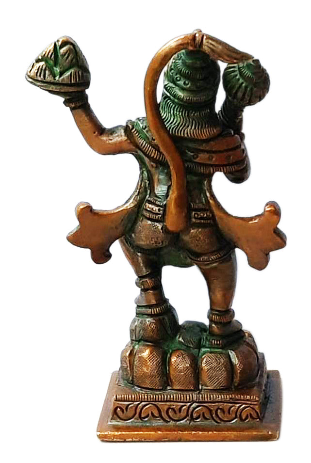 Small Veer Hanuman Brass Statue