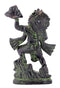 Veer Hanuman Carrying Mountain Brass Statue in Black Finishing