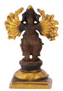 "Vishwa Rupa Ganesha" Antique Brown Finish Brass Statue