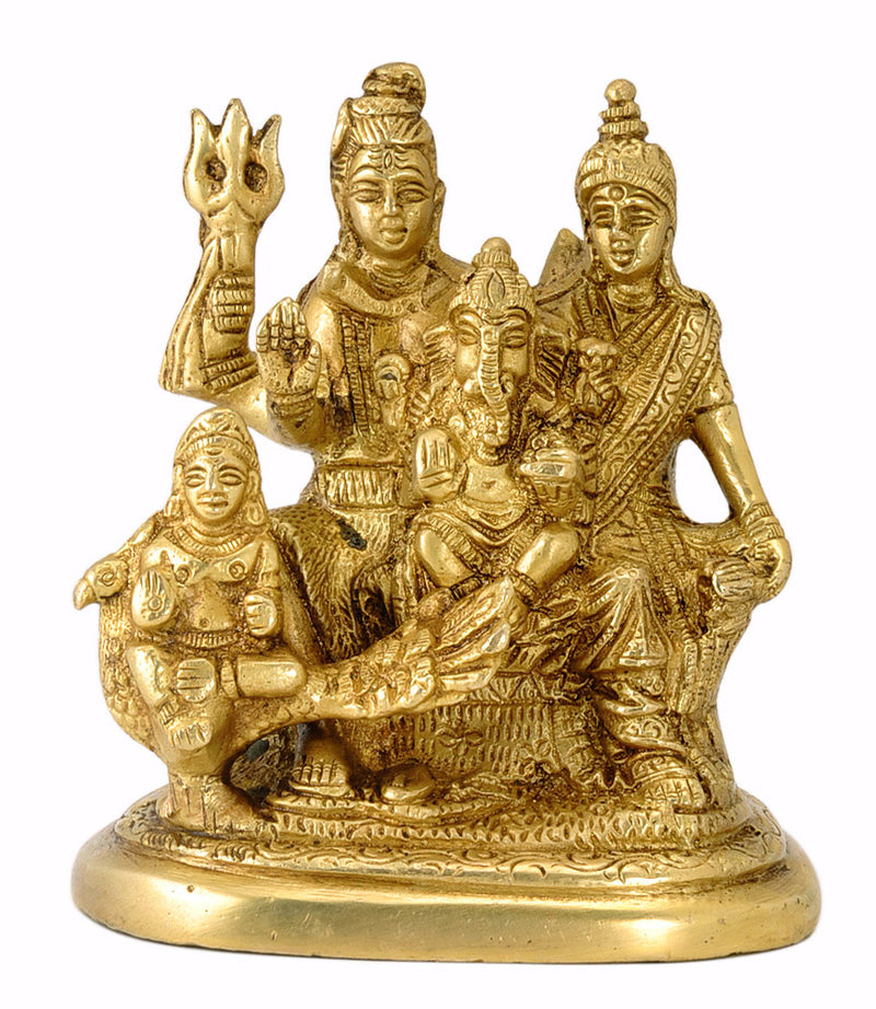 Lord Shiva Parivar Brass Idol