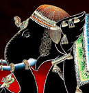 Beauty in Black - Indian Batik Painting