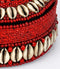 Cowrie Shell Box with Red Beads