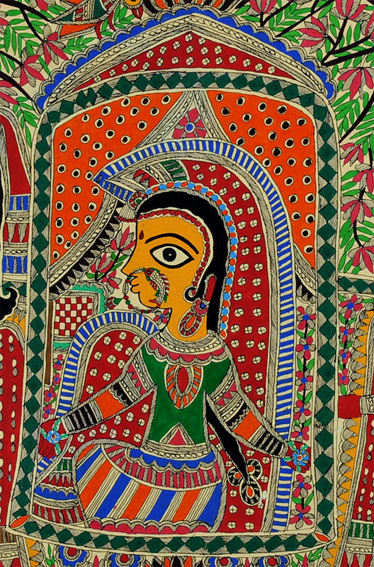 Madhubani Painting 'Bride on Doli'