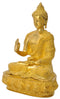 Golden Finish Brass Buddha Statue 16"