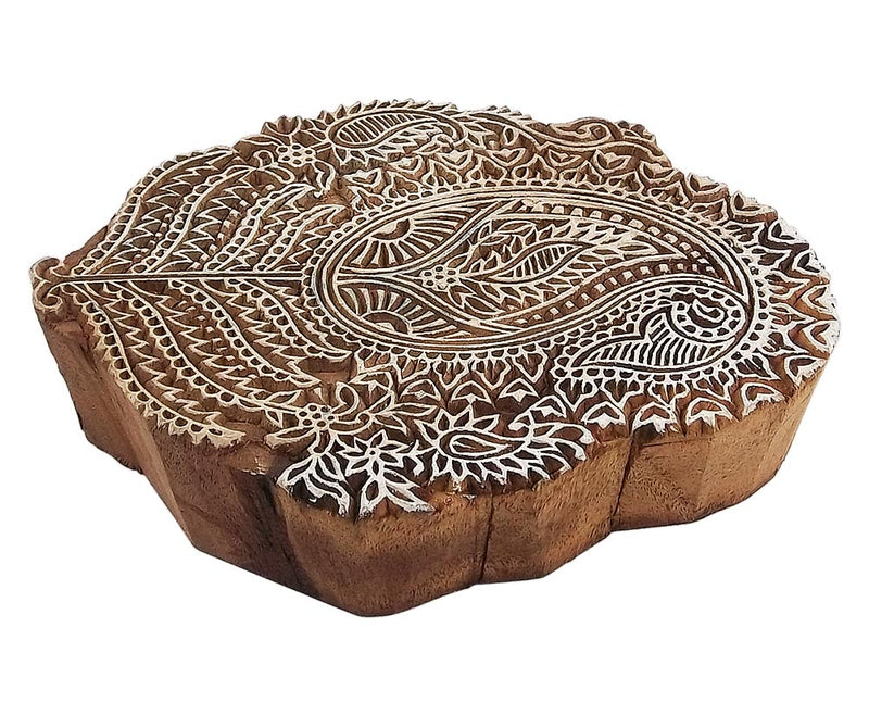Fine Carving Vintage Wooden Hand carved Block Stamp