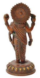 Lord Dhanvantari Statue - Copper Red Finish