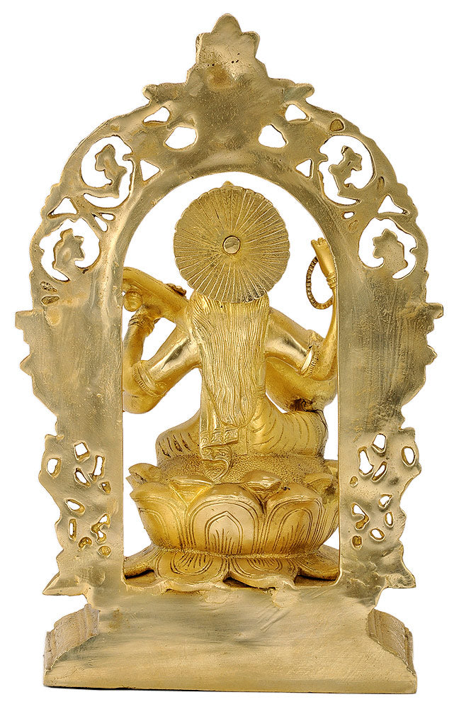 Seated Goddess Saraswati Playing Veena