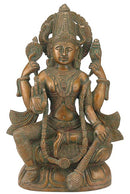 Seated Lord Vishnu - Brass Sculpture