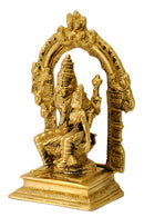 Lord Narasimha Lakshmi Brass Sculpture