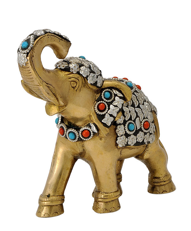Decorative Royal Elephant Brass Figure 6.25"