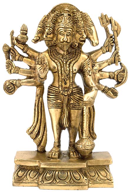 Lord Sankatmochan Hanuman - Brass Statue