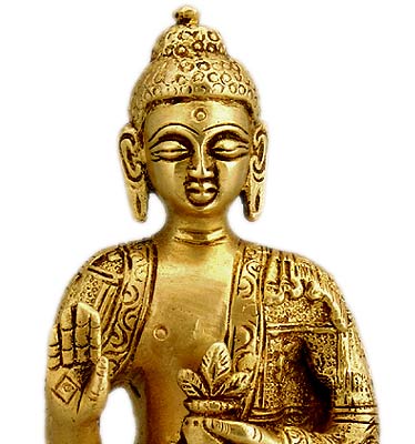 Brass Sculpture "The Medicine Buddha" 7.50"