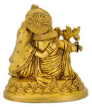 Lord Krishna with Radha Rani Playing Flute