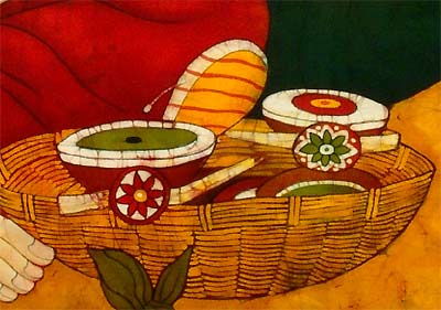 For a Livelihood-Folk Batik Painting