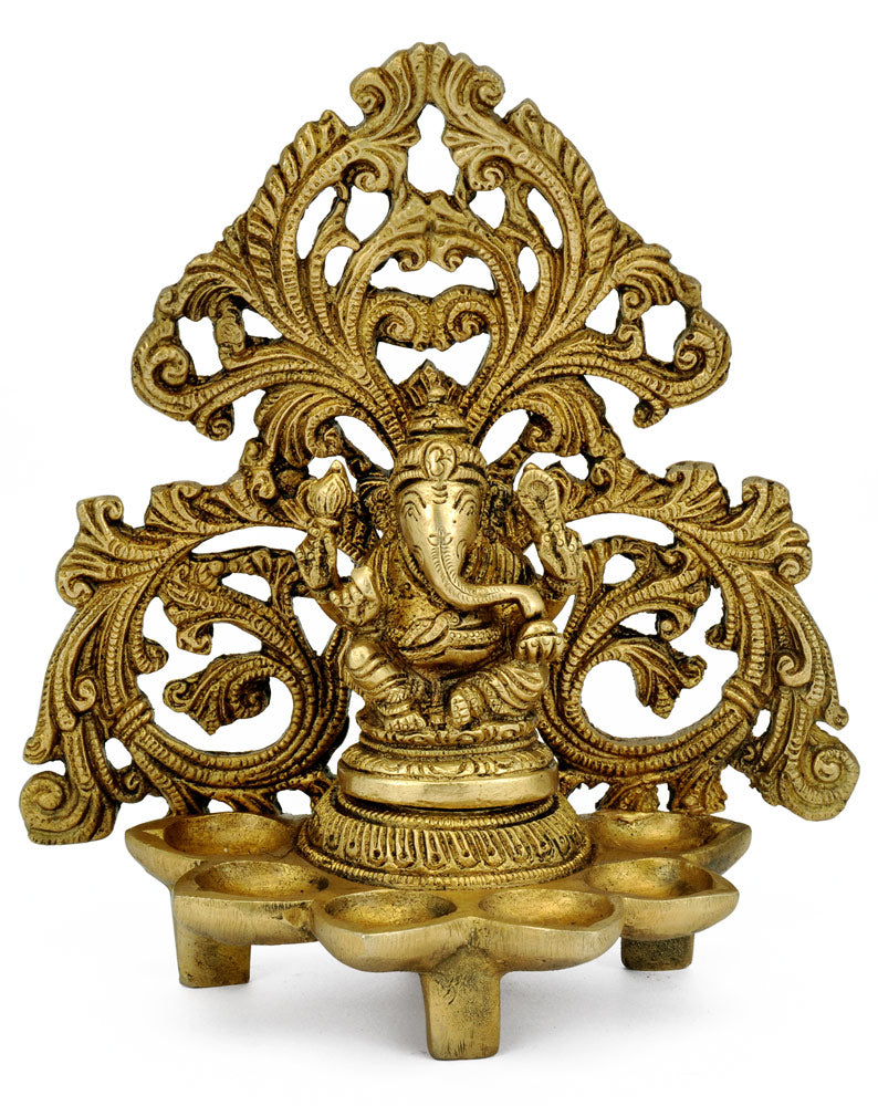Ganesha Lamp in Brass