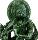 Graceful Krishna Playing Flute - Stone Statue