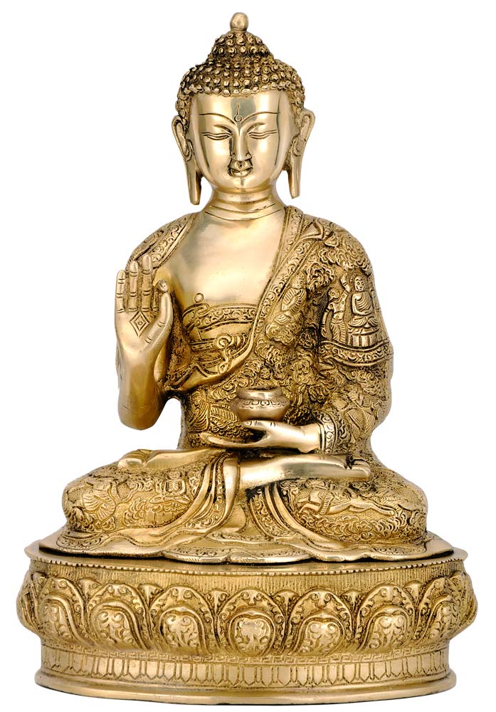 Medicine Buddha - Fine Brass Figure