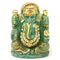 "Shri Ganesha" Green Aventurine Natural Stone Statue 2.75"