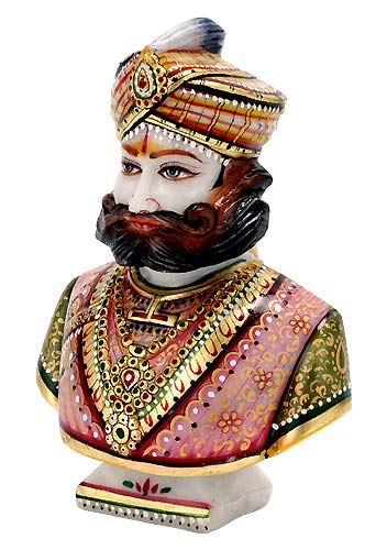 A Rajput King - Marble Sculpture