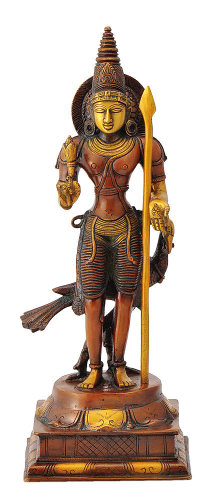 Lord Kartikeya Brass Murti 15.50"