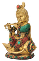 Baby Krishna Brass Statue