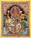 Goddess Saraswati - Kalamkari Painting