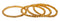 Golden Beige Stone Bangles - Set of 4