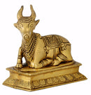 Holy Nandi Bull Figurine in Brass