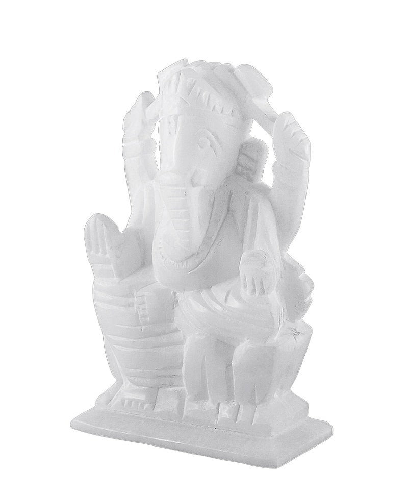 Blessing Lord Ganesha Soft Stone Statue