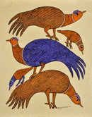 Roosters - Gond Tribal Painting